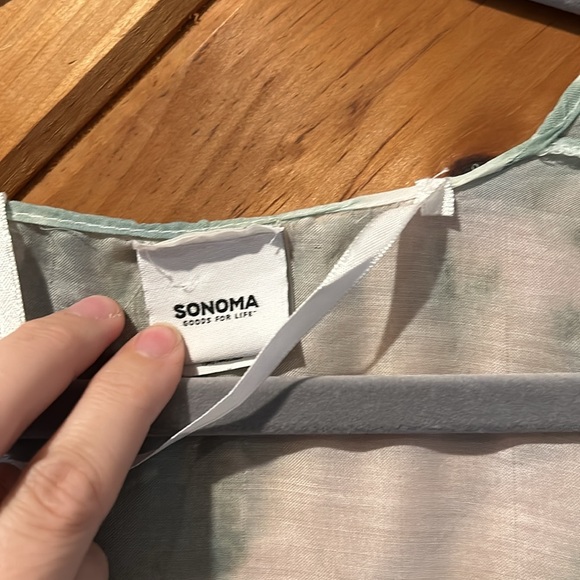 Sonoma Radial tie dye kimono green white coverup - Picture 5 of 5